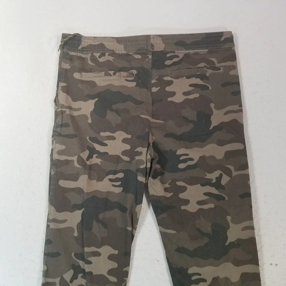 Split camo cargo jogger pants men's XL extra large green Flex outdoor
